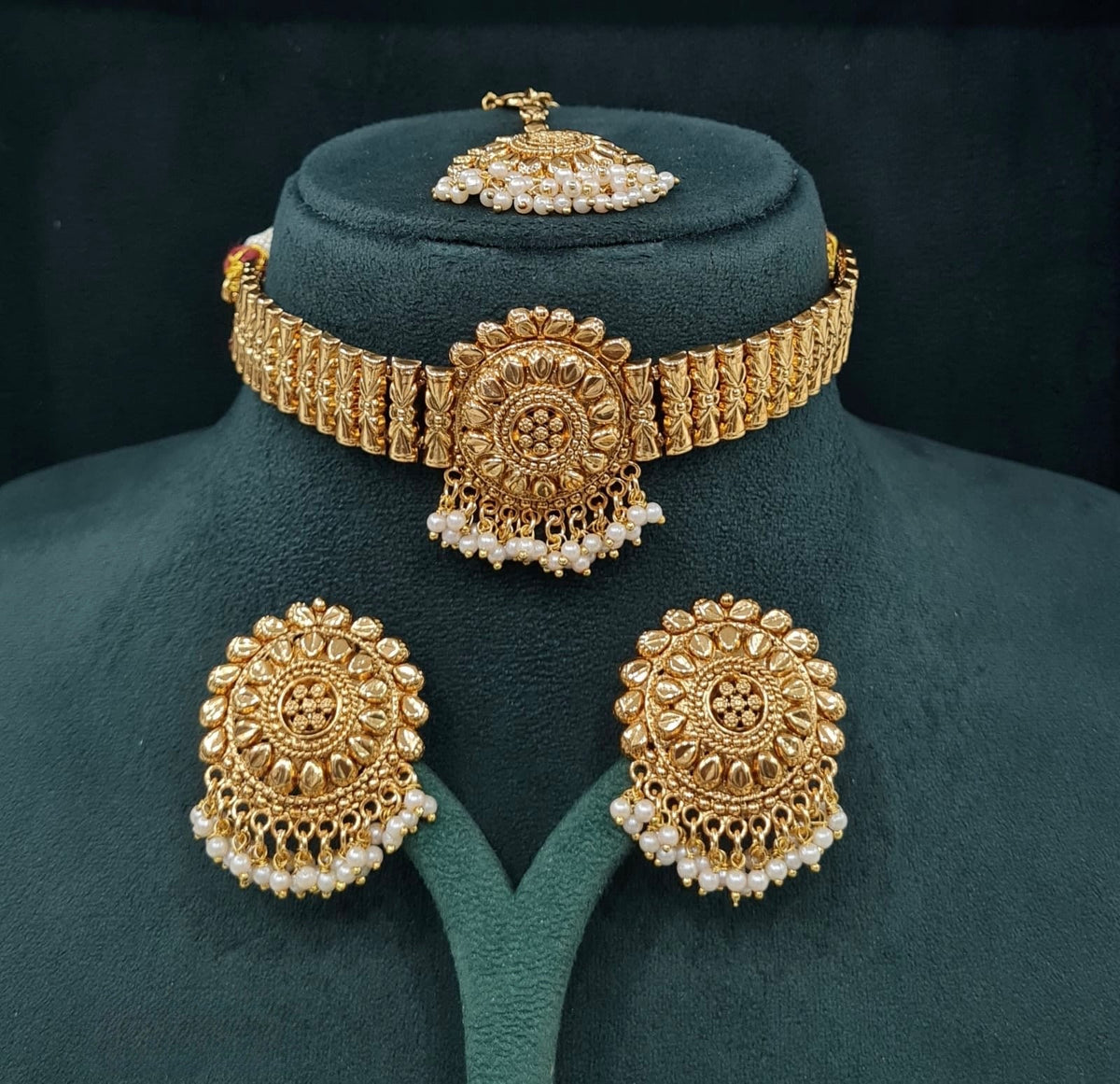 Antique Choker 08267 - KRISHNA'S SWETA JEWELLERY
