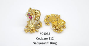 Antique Fingerring 04063 - KRISHNA'S SWETA JEWELLERY