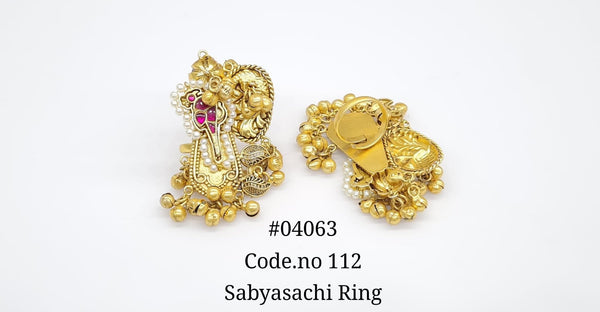 Antique Fingerring 04063 - KRISHNA'S SWETA JEWELLERY