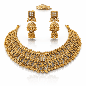 Antique Necklace 08265 - KRISHNA'S SWETA JEWELLERY