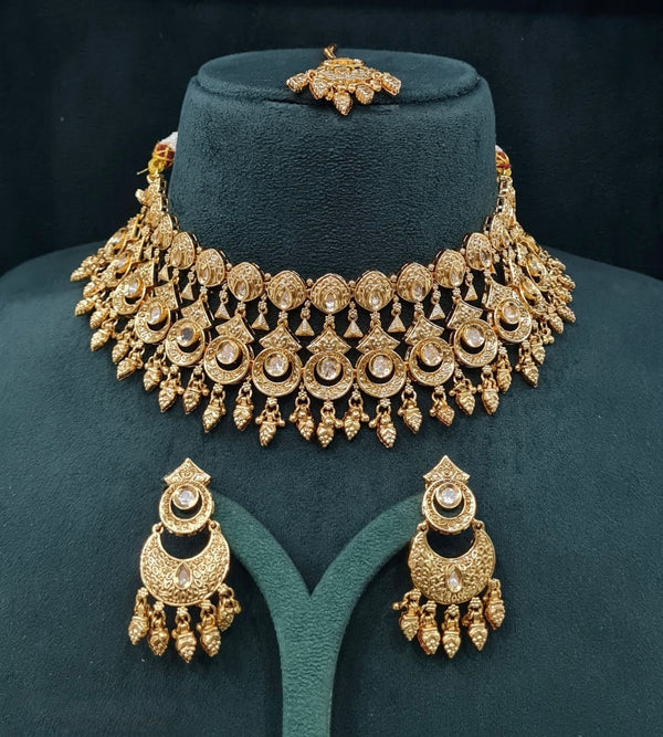 Antique Necklace 08266 - KRISHNA'S SWETA JEWELLERY