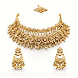 Antique Necklace 08266 - KRISHNA'S SWETA JEWELLERY