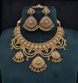 Antique Necklace 09272 - KRISHNA'S SWETA JEWELLERY