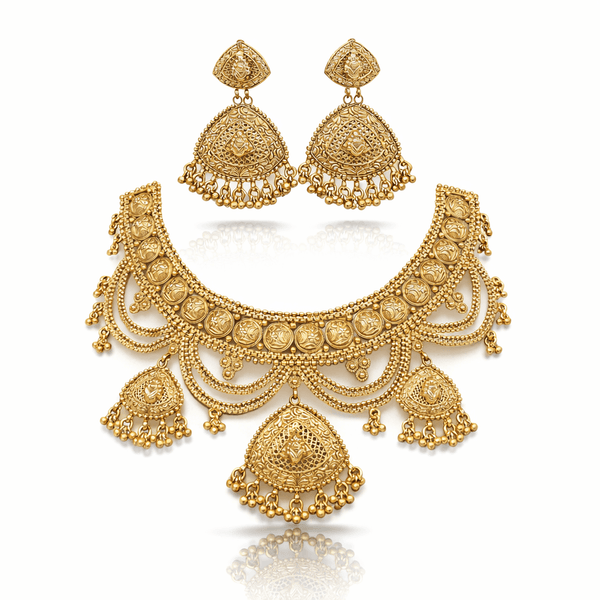 Antique Necklace 09272 - KRISHNA'S SWETA JEWELLERY