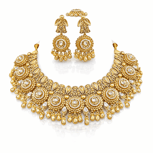 Antique Necklace 09438 - KRISHNA'S SWETA JEWELLERY