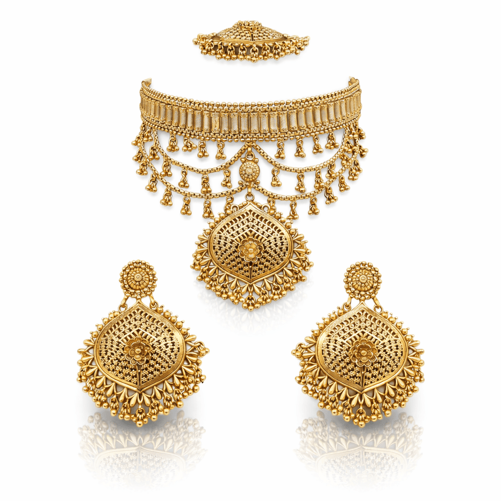 Antique Necklace 09615 - KRISHNA'S SWETA JEWELLERY