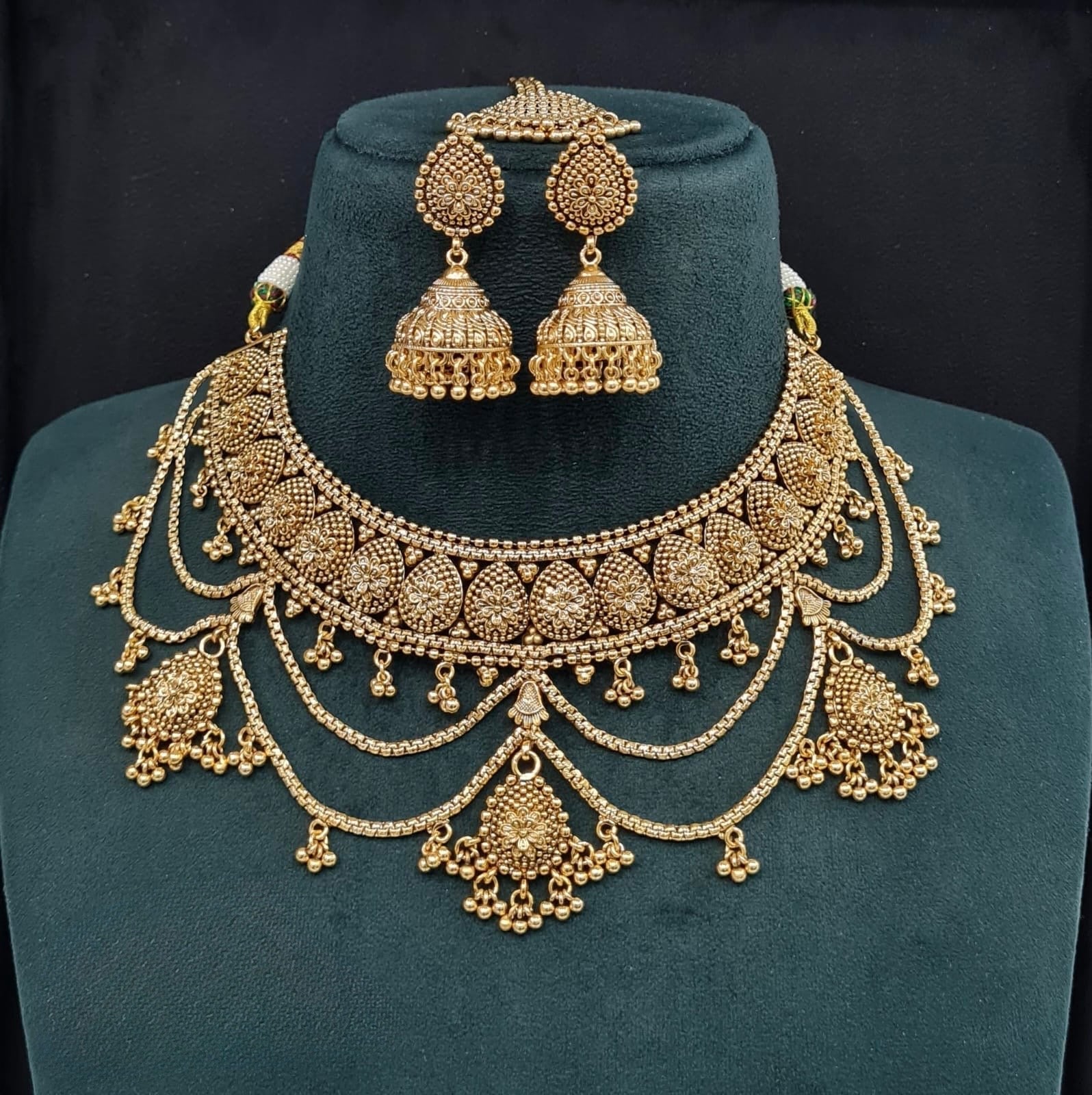 Antique Necklace 09616 - KRISHNA'S SWETA JEWELLERY