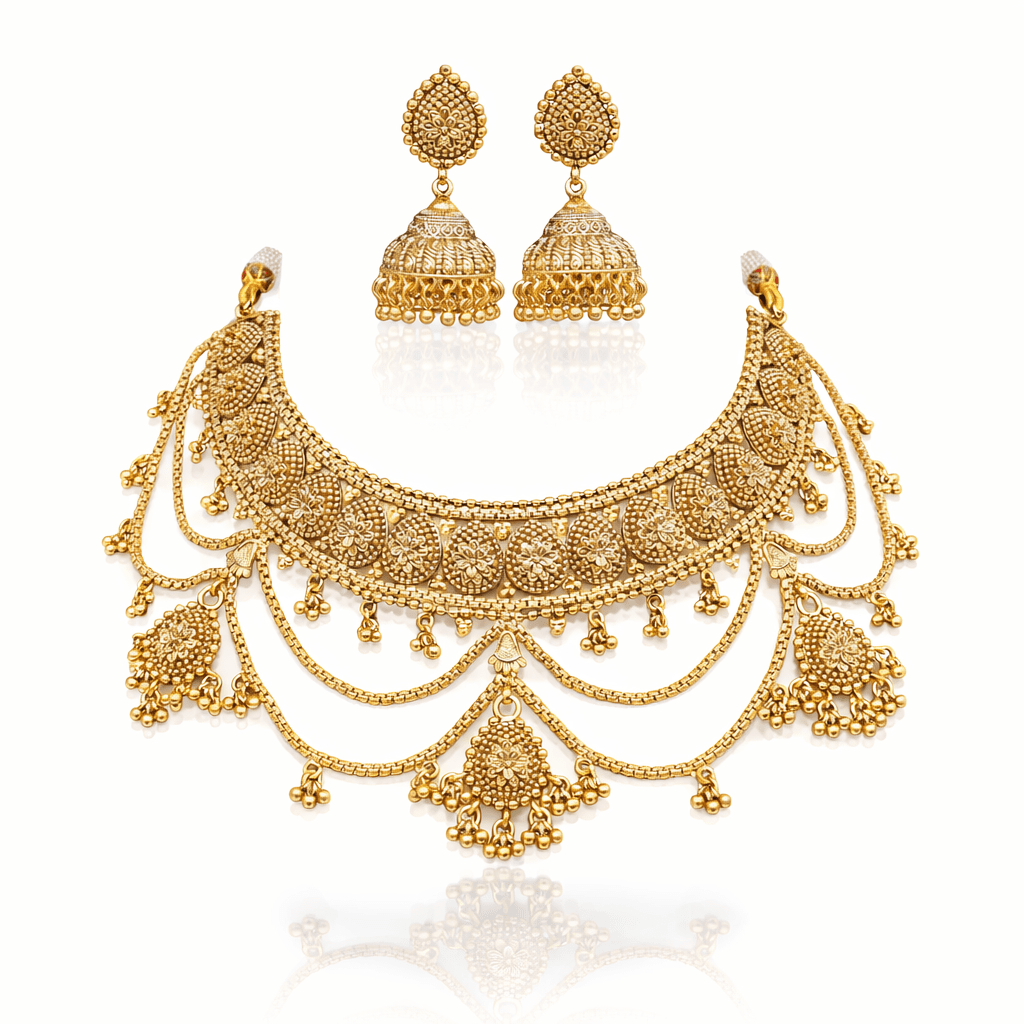 Antique Necklace 09616 - KRISHNA'S SWETA JEWELLERY
