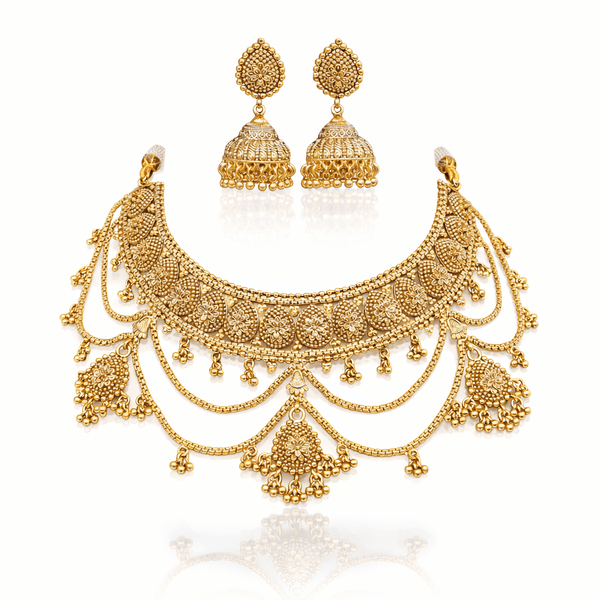 Antique Necklace 09616 - KRISHNA'S SWETA JEWELLERY