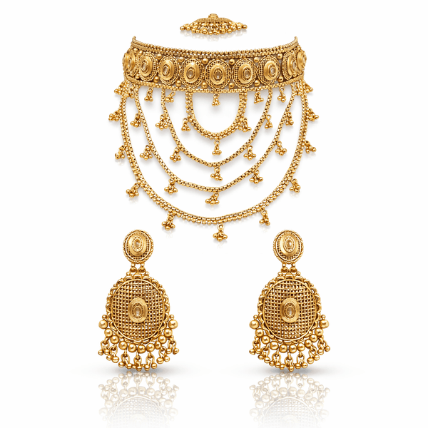 Antique Necklace 09618 - KRISHNA'S SWETA JEWELLERY