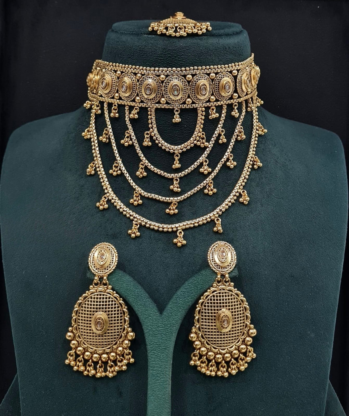 Antique Necklace 09618 - KRISHNA'S SWETA JEWELLERY