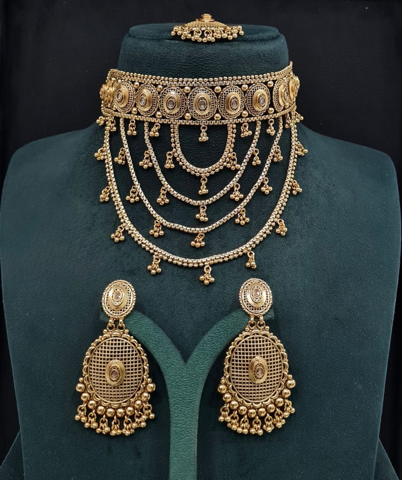 Antique Necklace 09618 - KRISHNA'S SWETA JEWELLERY