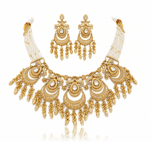 Antique Necklace 10636 - KRISHNA'S SWETA JEWELLERY