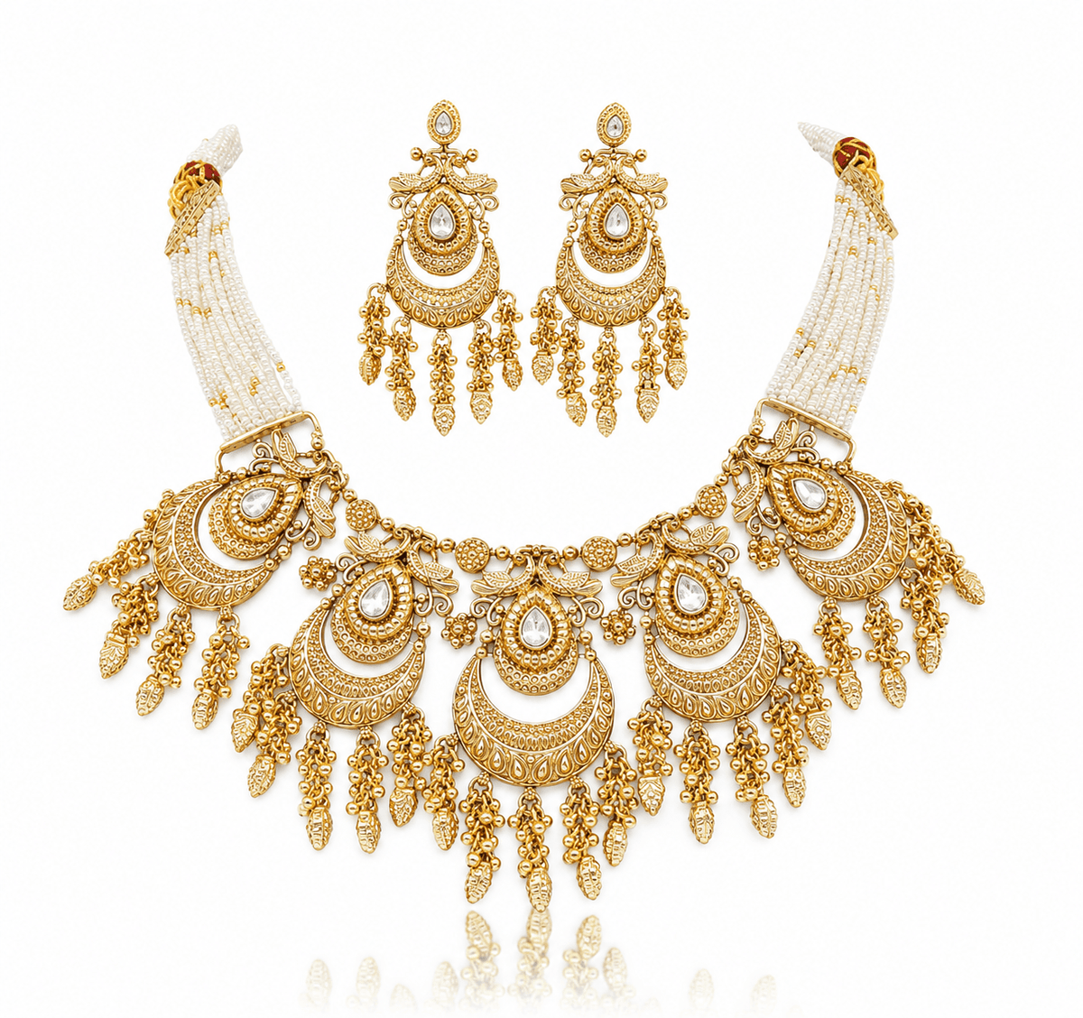 Antique Necklace 10636 - KRISHNA'S SWETA JEWELLERY