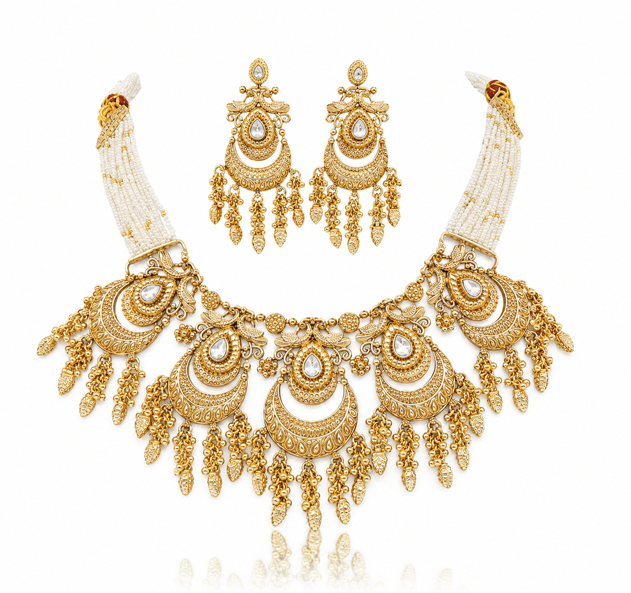 Antique Necklace 10636 - KRISHNA'S SWETA JEWELLERY