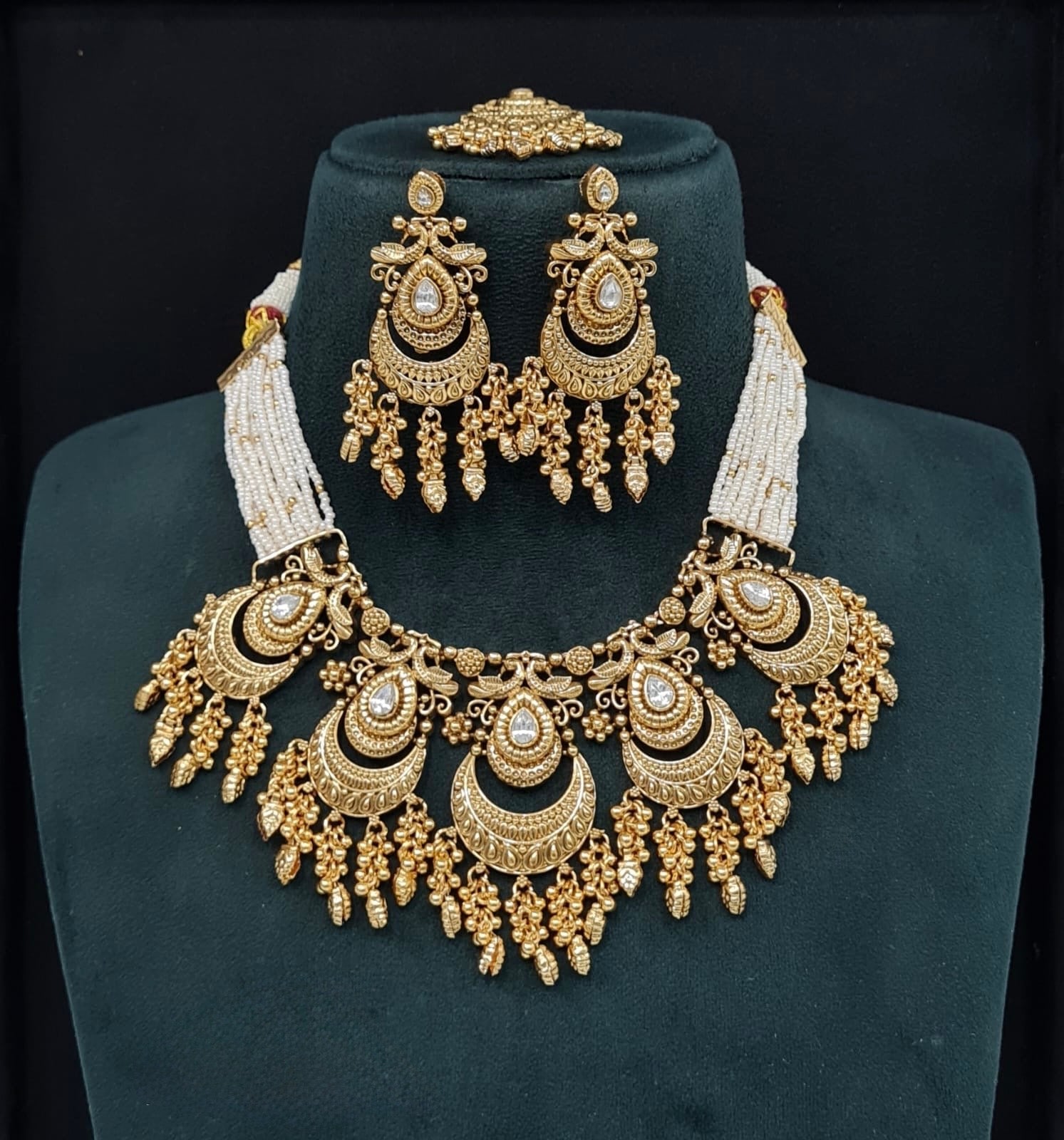 Antique Necklace 10636 - KRISHNA'S SWETA JEWELLERY