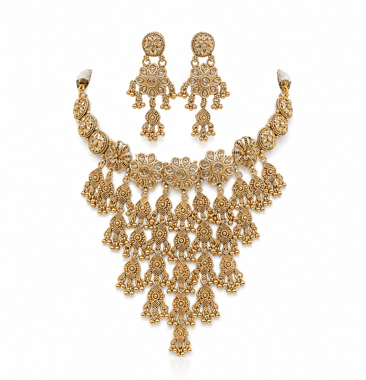 Antique Necklace 10701 - KRISHNA'S SWETA JEWELLERY
