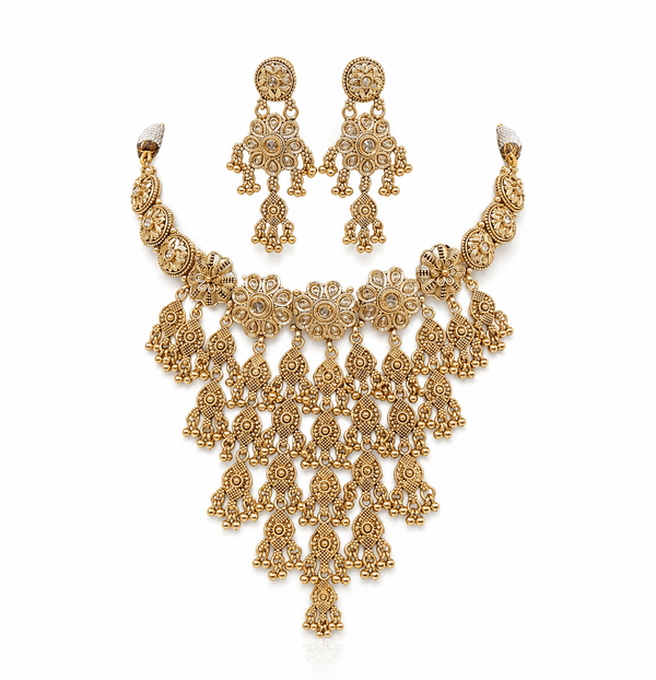 Antique Necklace 10701 - KRISHNA'S SWETA JEWELLERY