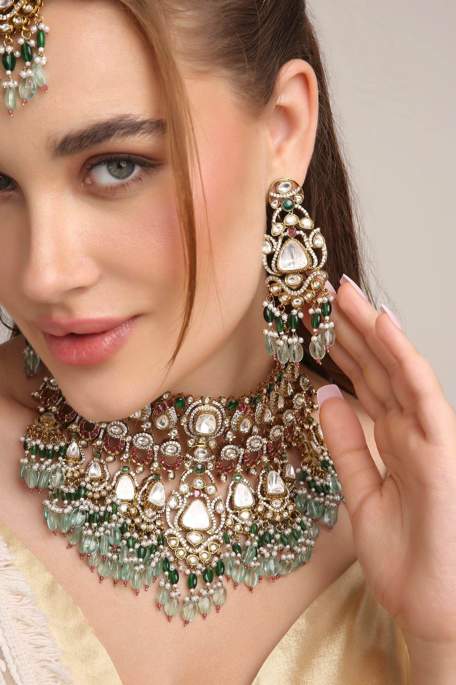 Polki Kundan Bride Set 09600