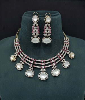 Cz Doublet Necklace 09865