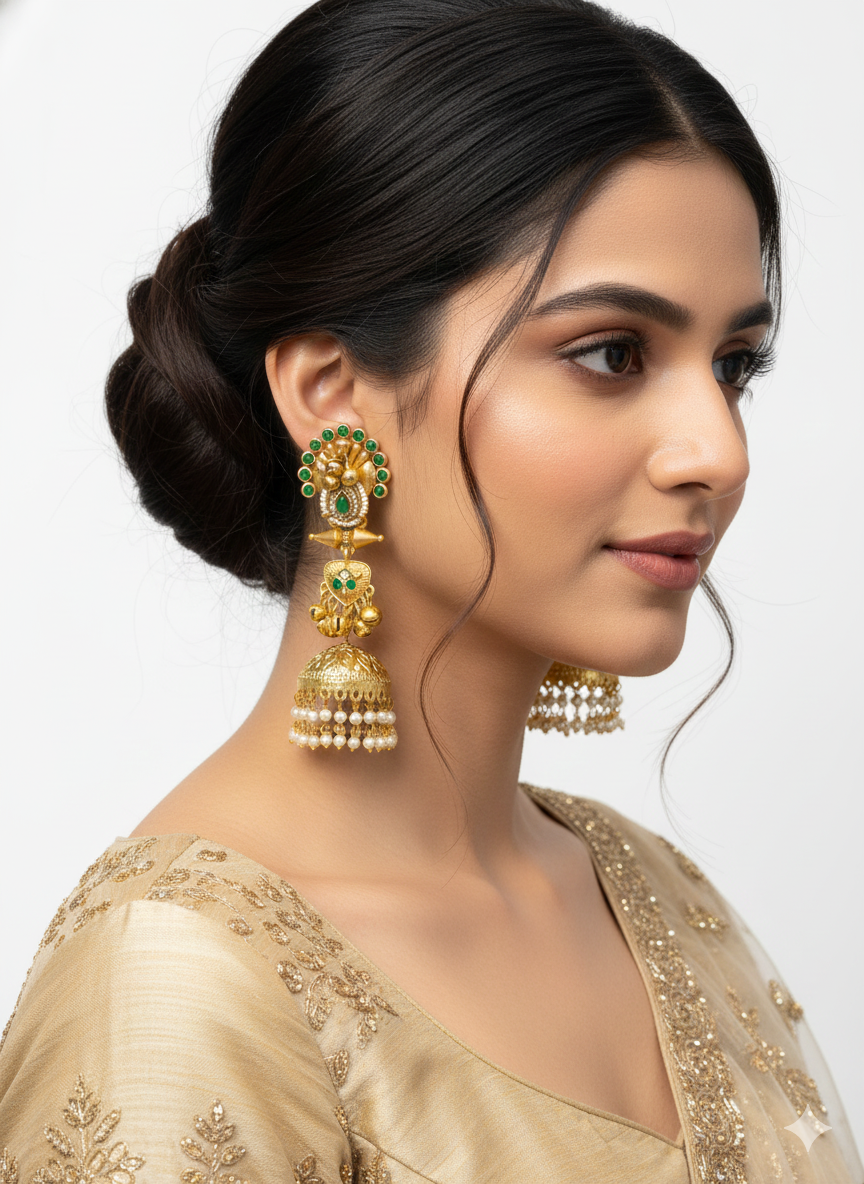Authentic Kashmiri Earrings - Handcrafted Beauty - Krishna's Sweta Jewellery