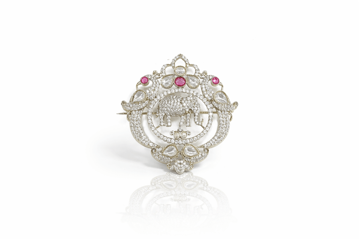 Brooch 08565 - KRISHNA'S SWETA JEWELLERY