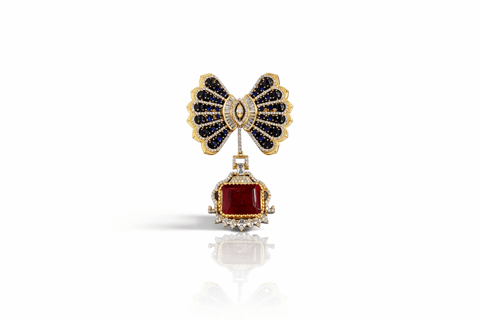 Butterfly Brooch 09382 - KRISHNA'S SWETA JEWELLERY