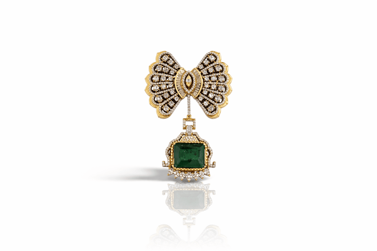 Butterfly Brooch 09382 - KRISHNA'S SWETA JEWELLERY