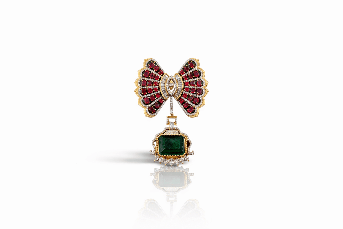 Butterfly Brooch 09382 - KRISHNA'S SWETA JEWELLERY
