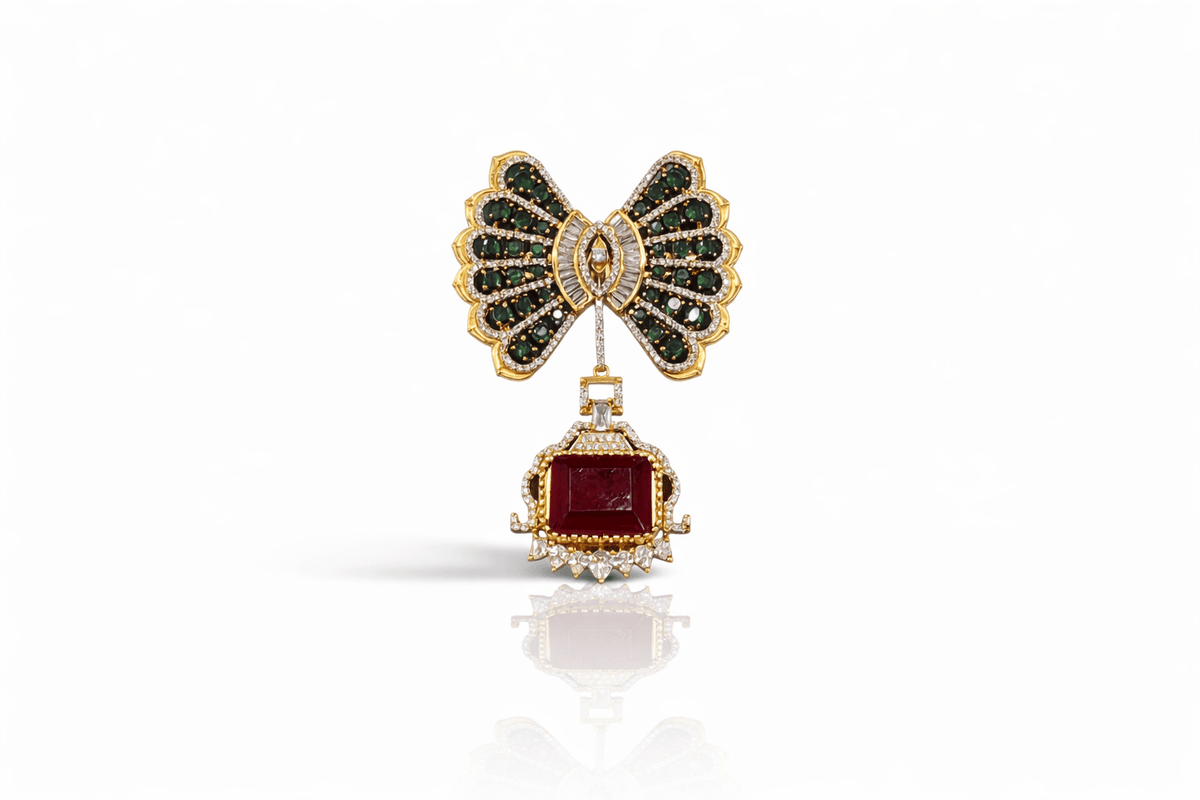 Butterfly Brooch 09382 - KRISHNA'S SWETA JEWELLERY