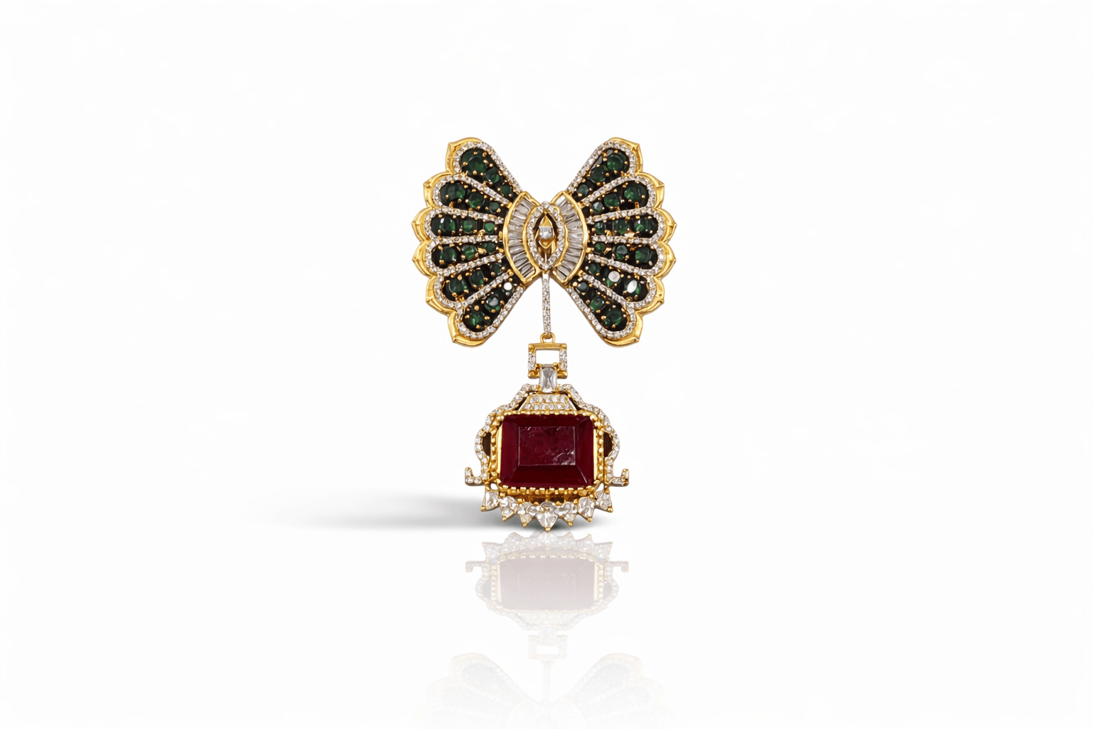 Butterfly Brooch 09382 - KRISHNA'S SWETA JEWELLERY