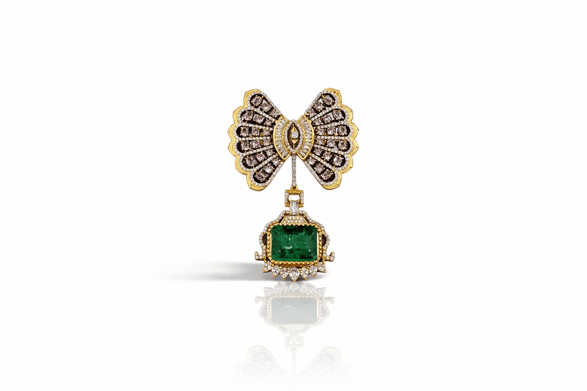 Butterfly Brooch 09382 - KRISHNA'S SWETA JEWELLERY
