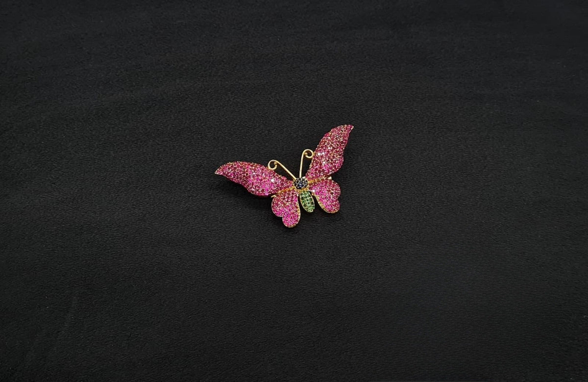 Butterfly Brooch 11002 - KRISHNA'S SWETA JEWELLERY
