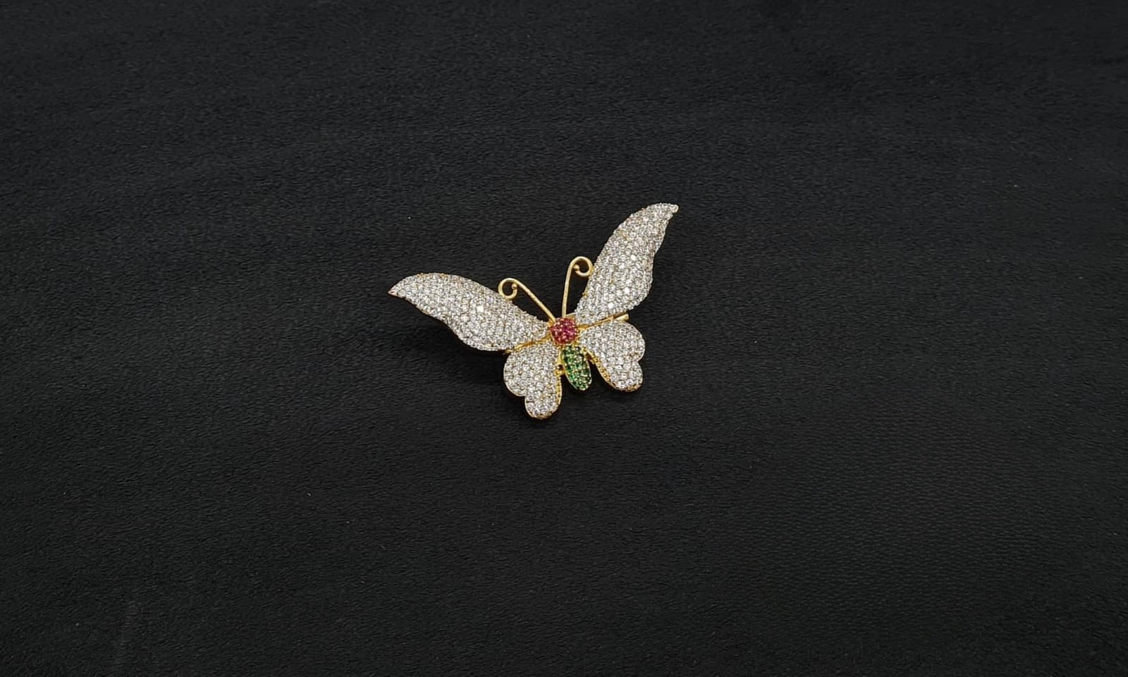Butterfly Brooch 11002 - KRISHNA'S SWETA JEWELLERY