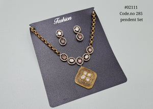 Chain pendant set 02111 - KRISHNA'S SWETA JEWELLERY