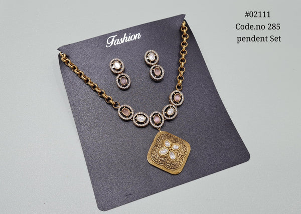 Chain pendant set 02111 - KRISHNA'S SWETA JEWELLERY