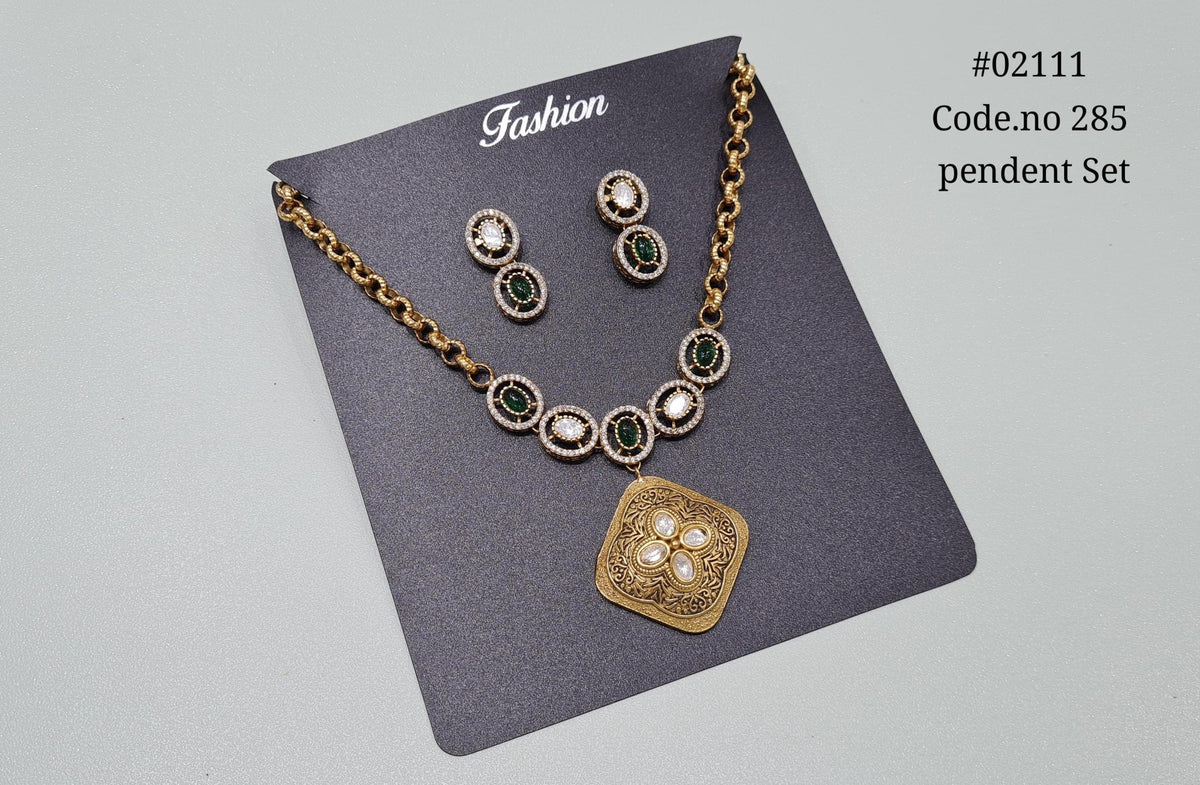 Chain pendant set 02111 - KRISHNA'S SWETA JEWELLERY