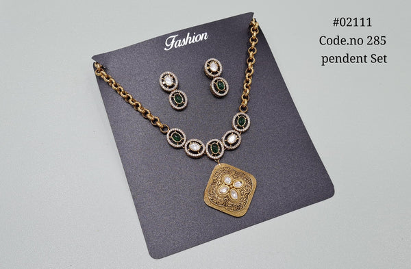 Chain pendant set 02111 - KRISHNA'S SWETA JEWELLERY