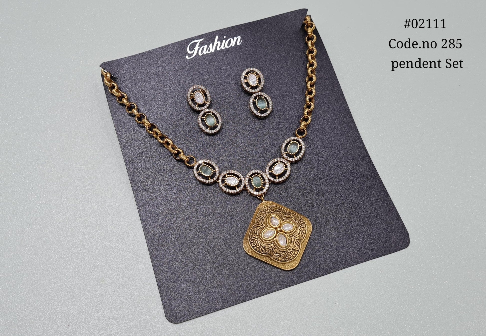 Chain pendant set 02111 - KRISHNA'S SWETA JEWELLERY