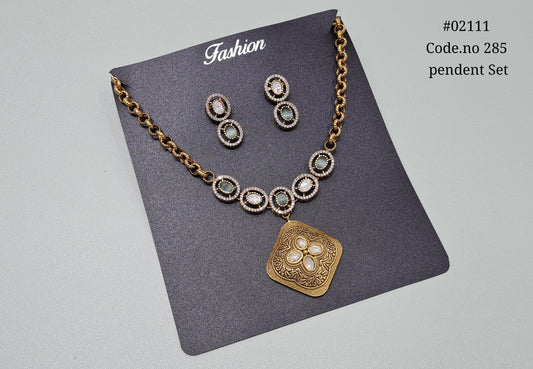 Chain pendant set 02111 - KRISHNA'S SWETA JEWELLERY