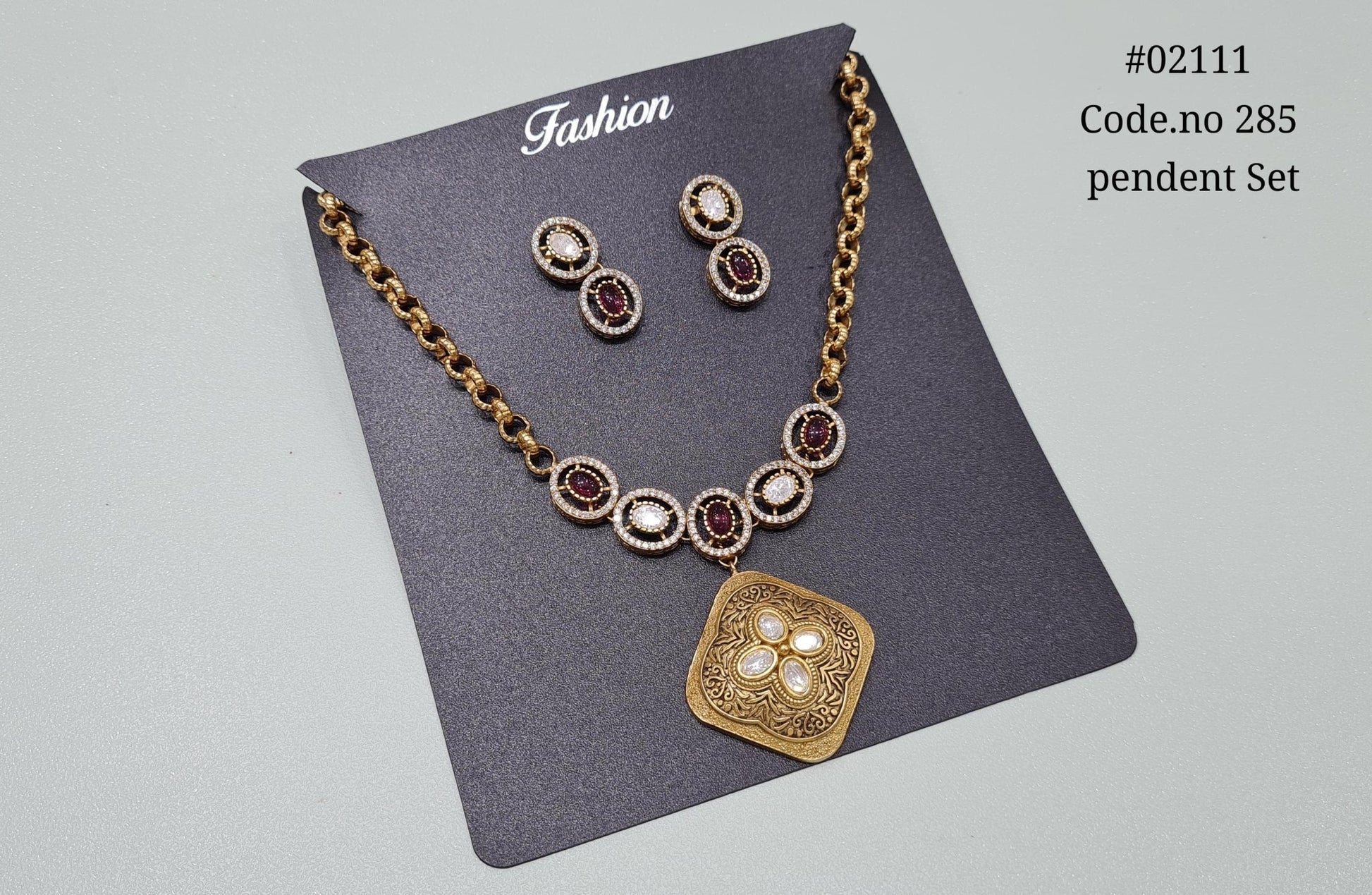 Chain pendant set 02111 - KRISHNA'S SWETA JEWELLERY