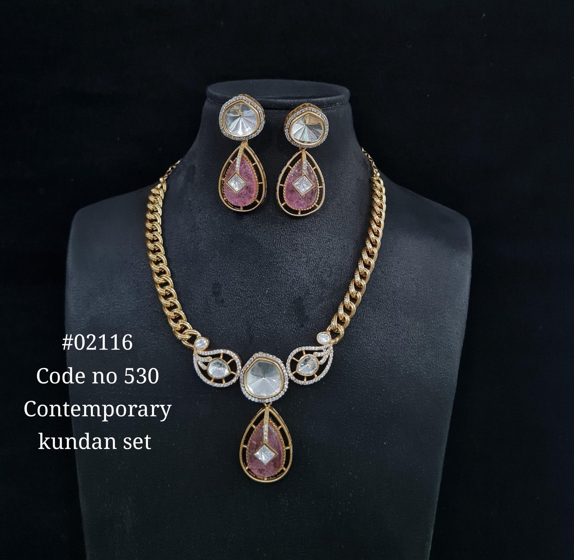 Chain pendant set 02116 - KRISHNA'S SWETA JEWELLERY