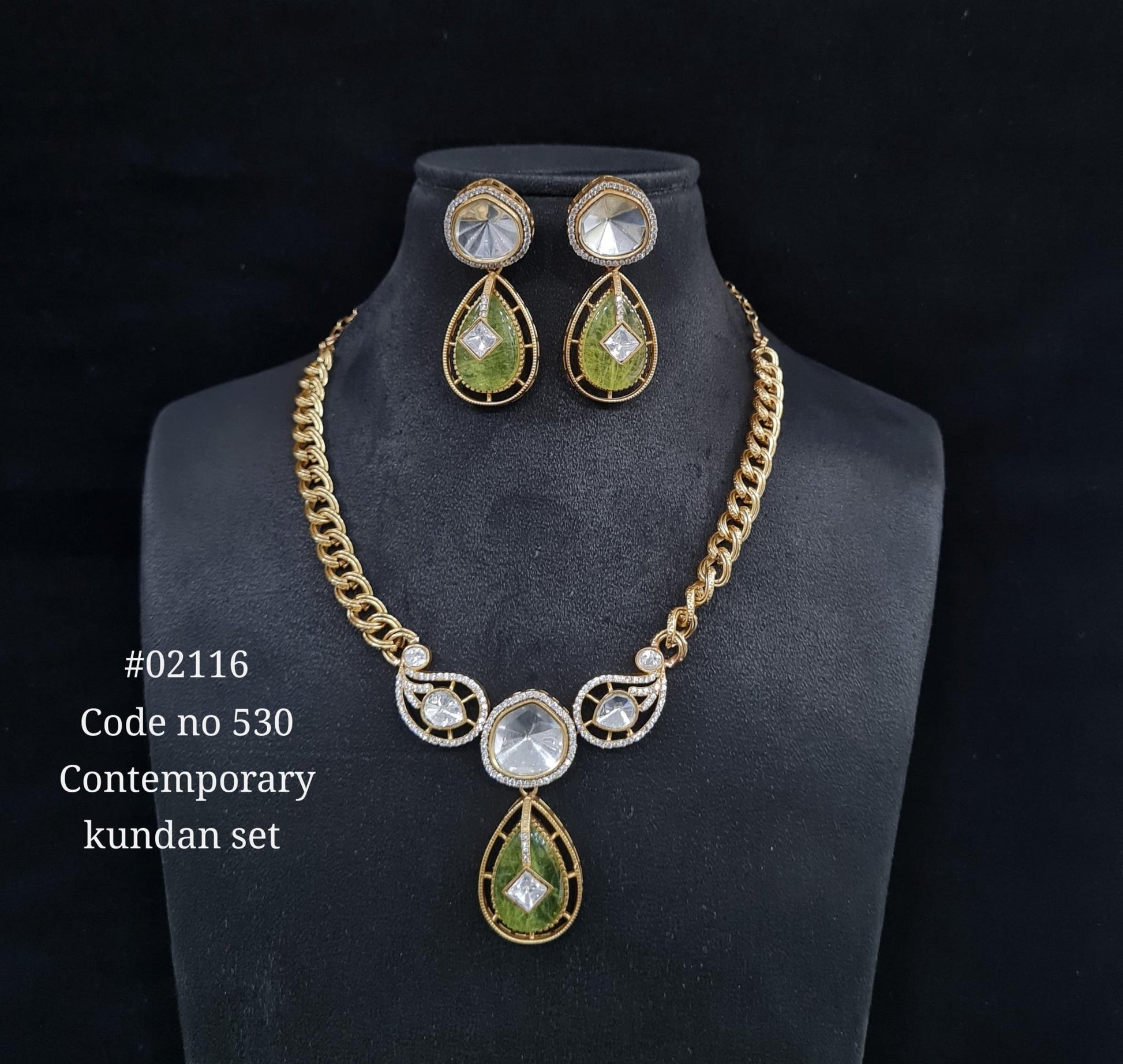 Chain pendant set 02116 - KRISHNA'S SWETA JEWELLERY