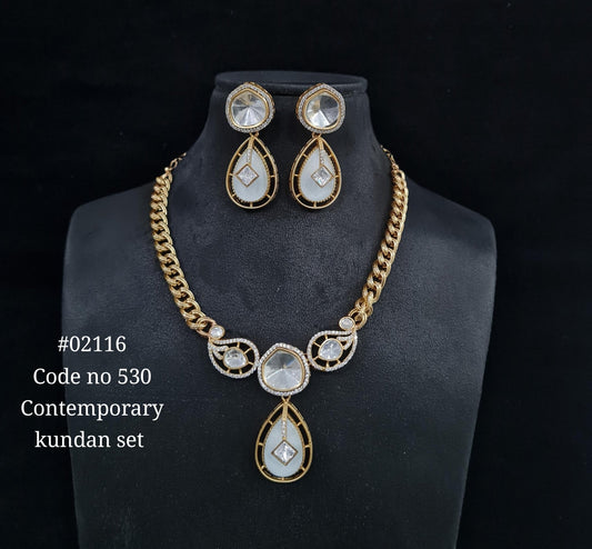 Chain pendant set 02116 - KRISHNA'S SWETA JEWELLERY