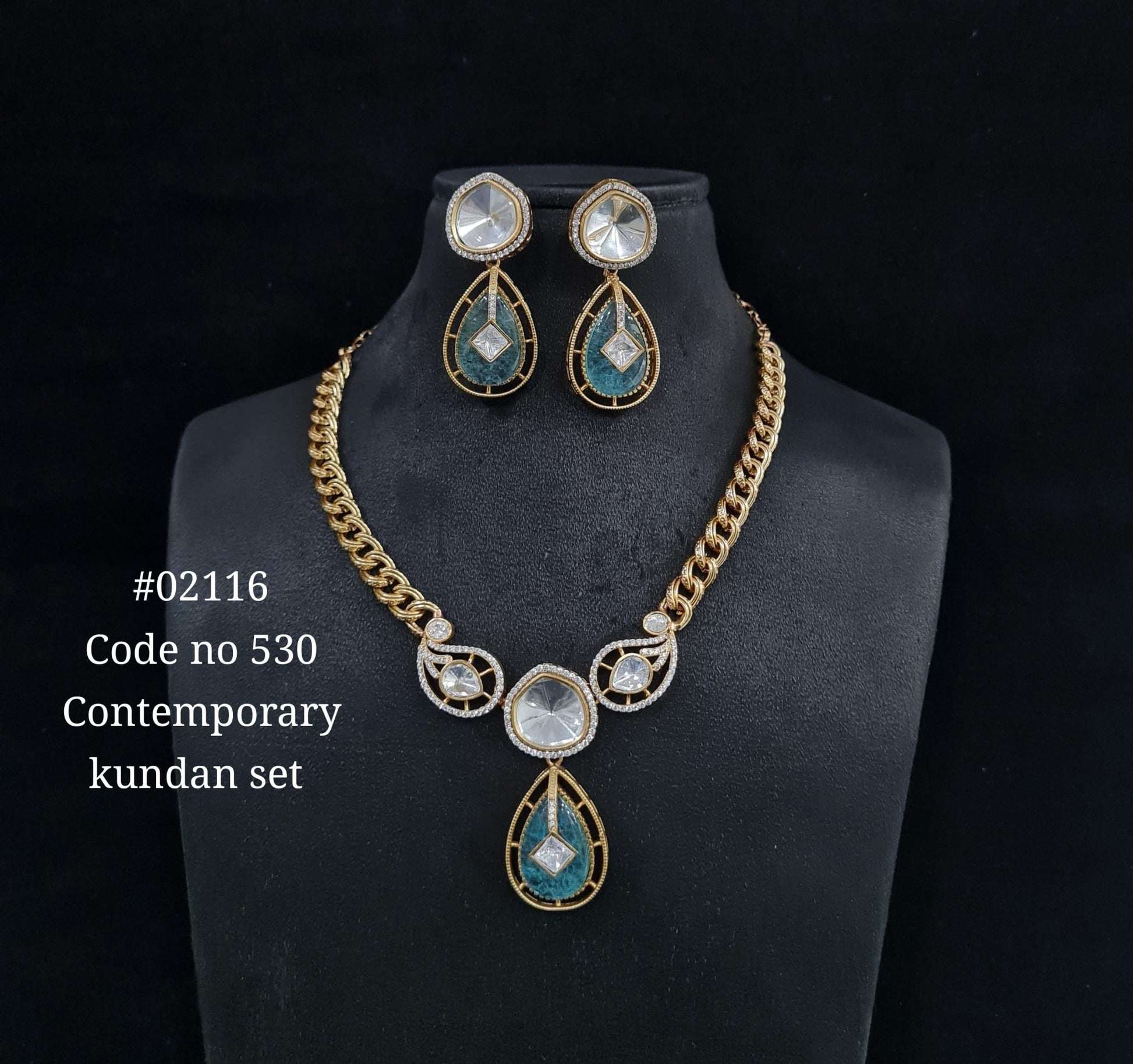 Chain pendant set 02116 - KRISHNA'S SWETA JEWELLERY