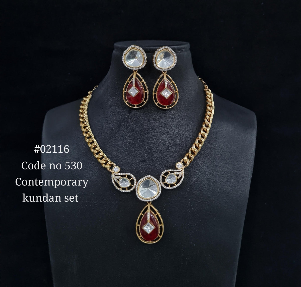 Chain pendant set 02116 - KRISHNA'S SWETA JEWELLERY