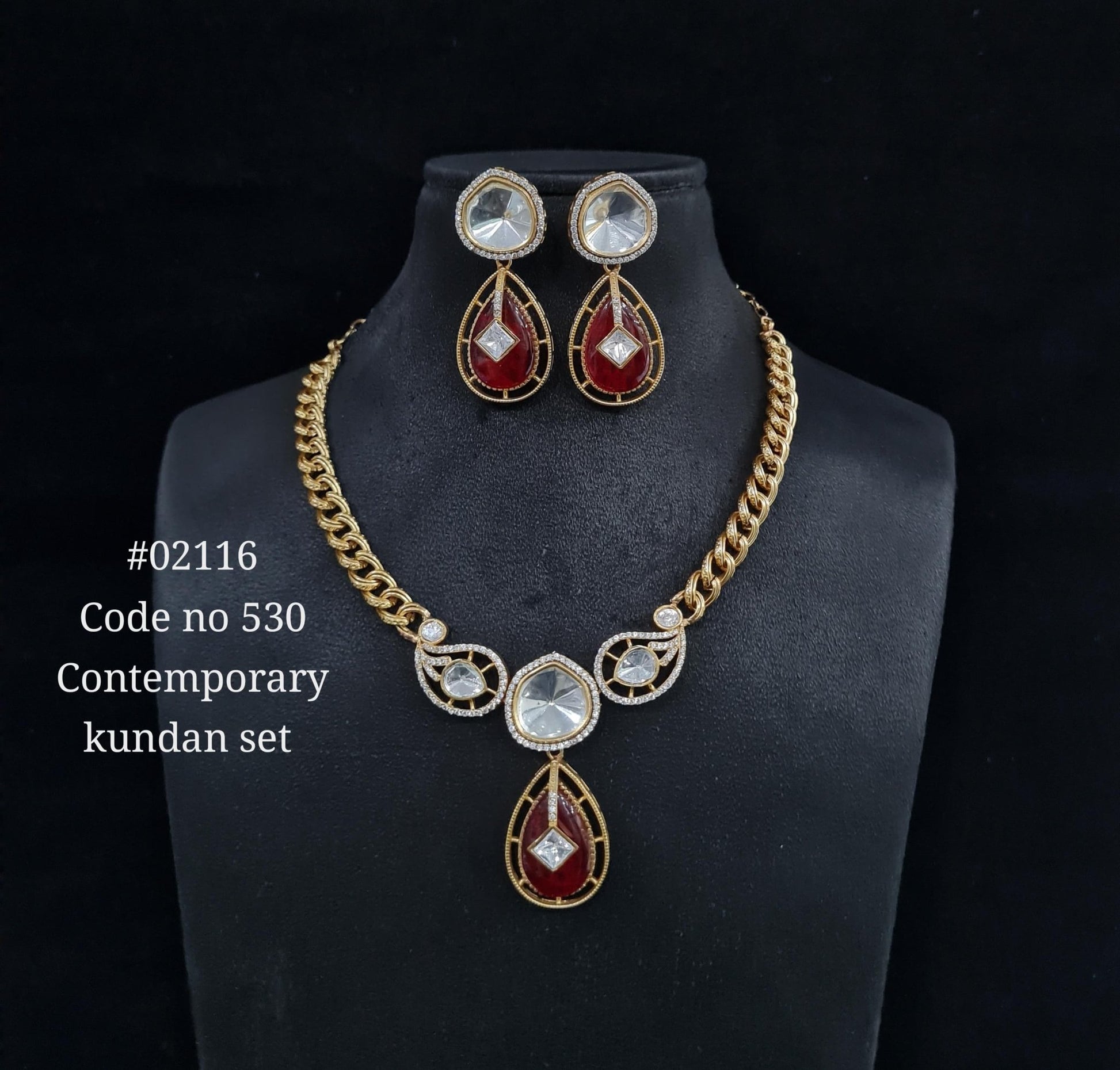 Chain pendant set 02116 - KRISHNA'S SWETA JEWELLERY