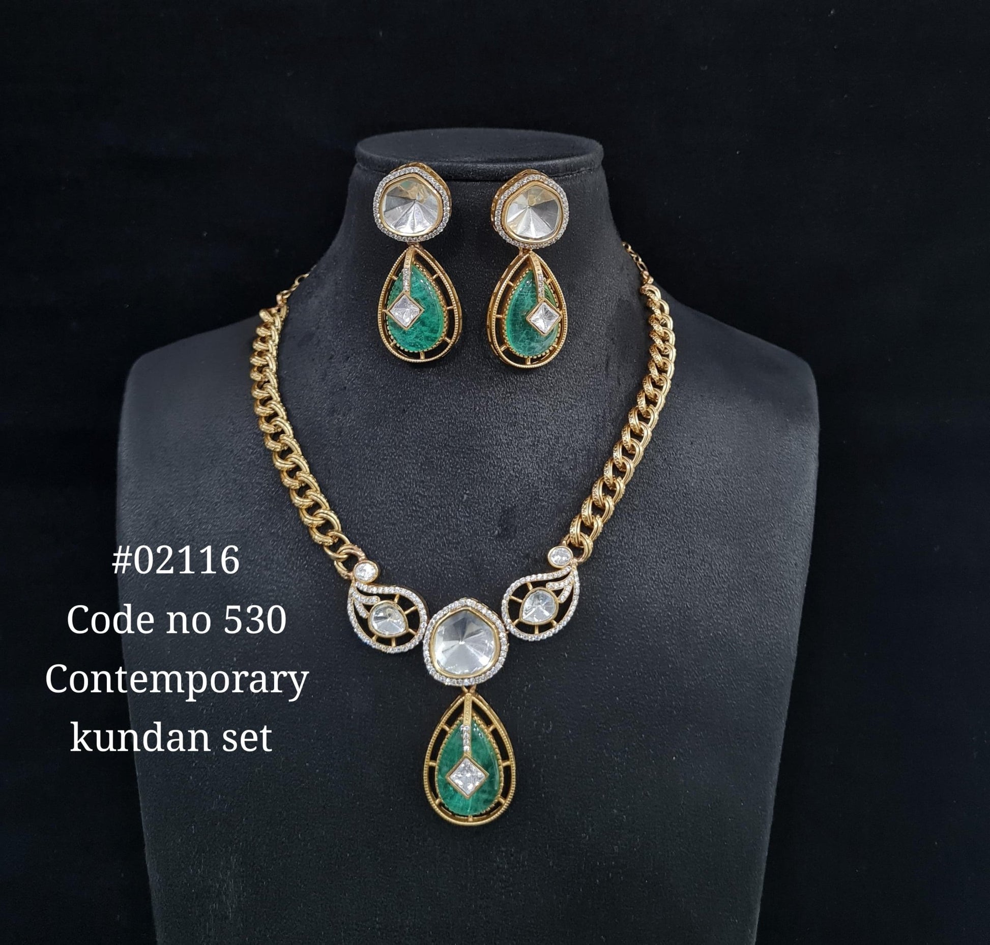Chain pendant set 02116 - KRISHNA'S SWETA JEWELLERY