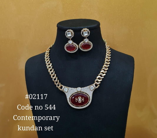 Chain pendant set 02117 - KRISHNA'S SWETA JEWELLERY