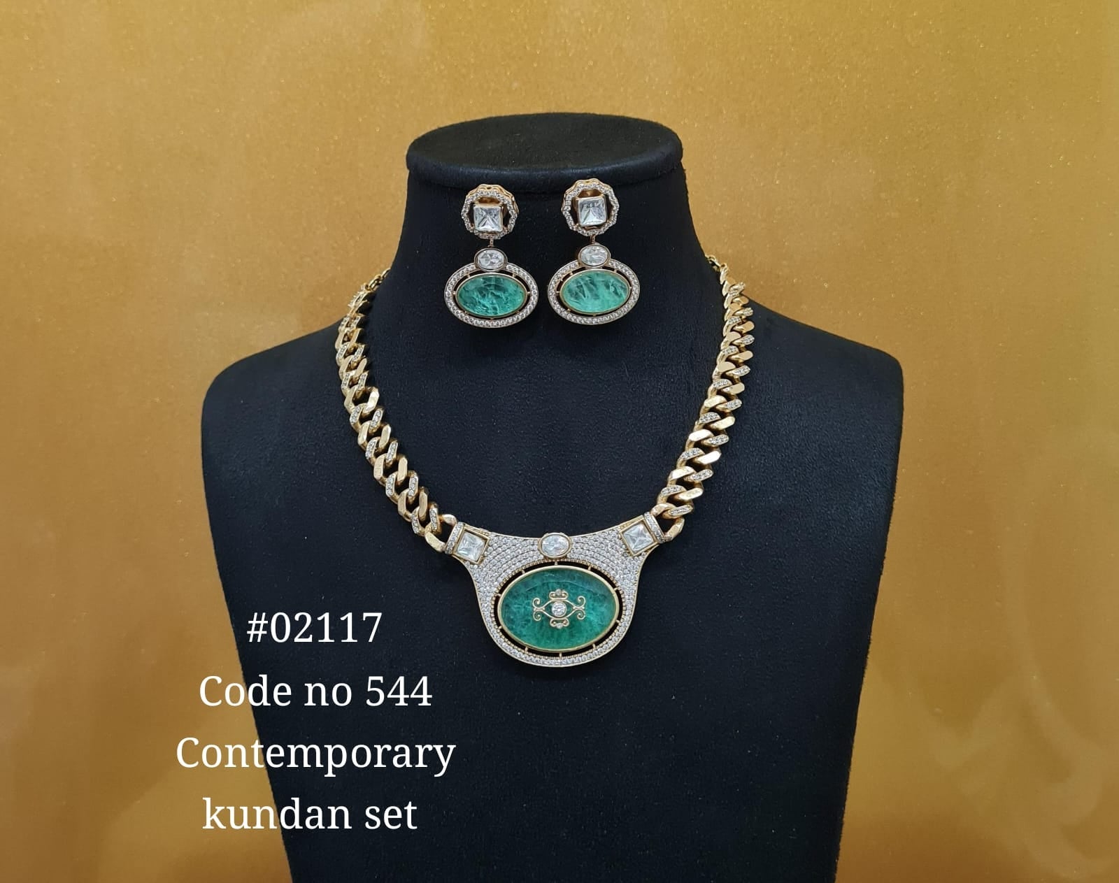 Chain pendant set 02117 - KRISHNA'S SWETA JEWELLERY